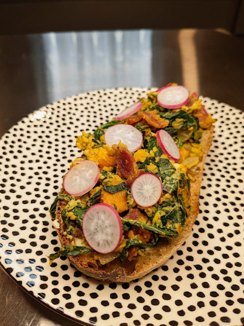 Bacon & Sweet Potato Scramble