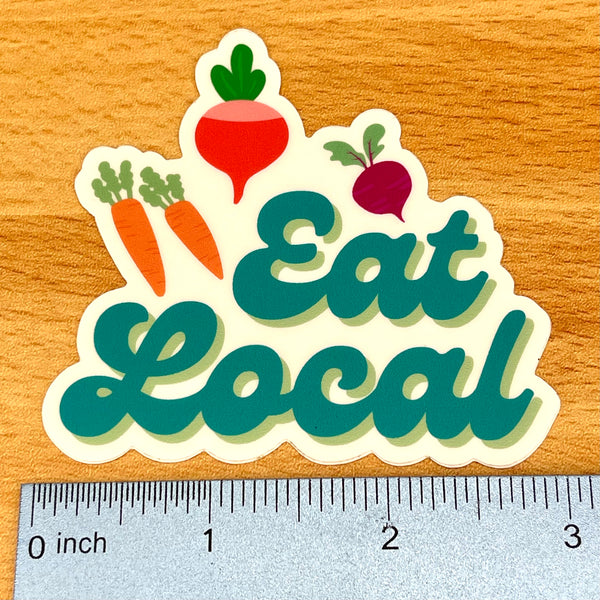 Sticker Eat Local Carrot Radish Turnip